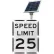 2180-00285-25 BlinkerSign® Speed Limit 25 Sign R2-1, White/Black, Solar