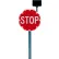 Tapco® Blinkersign® Stop, 24/7 Flashing Solar, 16" LED, 24"W x 24"H, Red/White