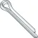 M3.2 x 32mm Cotter Pin - Steel - Clear Zinc - DIN 125B - Pkg of 100