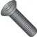 M16 x 2.0 x 80mm Flat Socket Cap Screw - Steel - Black Oxide - DIN 125B - Class 10.9 - Pkg of 25