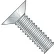 8-32 x 1/4" Machine Screw - Phillips Flat Head - Undercut - Steel - Zinc Plated - Pkg of 100