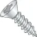 #6 x 1/2" Sheet Metal Screw - Phillips Flat Head - Steel - Zinc Plated - Pkg of 100
