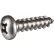 #8 x 2-1/2" Security Sheet Metal Screw - Pan Phillips Head - 18-8 Stainless Steel - Pkg of 100