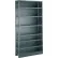 Tri-Boro T-Bolt 8 Shelf, 20 Ga Closed Solid Steel Shelving, Add On, 42"Wx12"Dx87"H, Dark Gray