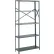 Tri-Boro T-Bolt 5 Shelf, 20 Ga Open Steel Shelving Unit, Add On, 36"W x 12"D x 99"H, Dark Gray