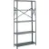 Tri-Boro T-Bolt 5 Shelf, 20 Ga Open Solid Steel Shelving, Starter, 36"Wx18"Dx75"H, Dark Gray