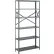 Tri-Boro T-Bolt 6 Shelf, 20 Ga Open Solid Steel Shelving, Starter, 36"Wx18"Dx87"H, Dark Gray
