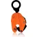 Renfroe Vertical Lifting, 90 Degree Turning Plate Clamp, Orange, Steel, 1000 Lbs Cap, 3/4" Opening