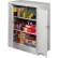 Tennsco® Deluxe KD Counter Height Cabinet, 36"W x 18"D x 42"H, Unassembled, Light Gray