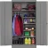 Tennsco® Standard HD Combination Storage Cabinet, 24 Gauge, 36"W x 18"D x 72"H, Medium Gray