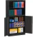 Tennsco® Heavy Duty Storage Cabinet with Bookcase, 24 Gauge, 36"W x 18"D x 72"H, Black