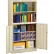 Tennsco® HD Storage Cabinet with Bookcase, 24 Gauge, 36"W x 18"D x 72"H, Champagne Putty