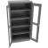 Tennsco® C-Thru Standard Storage Cabinet, 36"W x 24"D x 72"H, All-Welded, Medium Gray