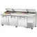 True® Pizza Prep 33 - 41°F Pan Rail - 93-1/4"W X 32-1/4"D X 35-3/4"H, 3 Doors