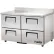 True® Work Top Refrigerator 2 Section - 40-3/8"W x 30-1/8"D x 33-3/8"H, ADA Compliant