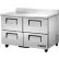 True® Work Top Refrigerator 2 Section - 40-3/8"W x 30-1/8"D x 33-3/8"H