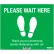 Global Industrial™ Green Please Wait Here Floor Sign, 14"W x 12"H, Vinyl Adhesive