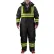 Tingley® Insulated Cold Gear Coverall, 3XL, Black/Fluorescent Yellow-Green