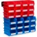 Triton Products LocBin Wall Storage Unit, 12 Red Bins, 12 Blue Bins & 2 Wall Mount Rails