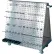 Triton Products 36-3/4"L x 39-1/4"H x 211/4"W Stainless Steel Frame Tool Cart w/60 pc LocHooks, Bins