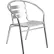 Flash Furniture Commercial Indoor-Outdoor Restaurant Stacking Chair - Aluminum Triple Slats