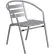 Flash Furniture Restaurant Stacking Chair with Aluminum Slats - Silver Metal