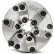 TMX™ 6-Jaw (2 Piece) Scroll Chuck, Forged Steel, Front Mount, Plain Back, 6-5/16" Dia.