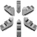 TMX™ Hard Solid ID Jaws For 6" Scroll Chuck, 6-Jaw, 6 Piece Set