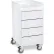 TrippNT Compact Cart w/ Gray Drawers, 14-3/8"L x 18-1/8"W x 27-3/4"H, White