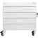 TrippNT X-Wide Compact Cart w/ Gray Drawers, 27-5/8"L x 18-1/8"W x 27-5/8"H, White