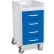 TrippNT™ Compact 4 Drawer Locking Medical Cart, Global Blue, 14"W x 19"D x 27"H