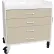TrippNT⢠Extra Wide Compact 4 Drawer Locking Cart, Almond Beige, 27"W x 19"D x 27"H