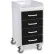 TrippNT™ Compact 4 Drawer Locking Medical Cart, Black, 14"W x 19"D x 27"H