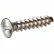 #6 x 1/2" Security Sheet Metal Screw - Oval One-Way Head - Steel - Zinc - FT - USA - 100 Pk