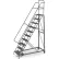 Tri-Arc 10 Step Perforated Strut 600 Lb. Cap. Heavy Duty Steel Rolling Ladder