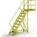 Tri-Arc Unsupported 9 Step Cantilever Ladder with 40" Long Platform, Perforated, Cal-OSHA Compliant