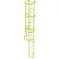 18 Step Steel Caged Fixed Access Ladder, Safety Yellow - WLFC1118-Y