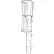 Tri-Arc 12 Step Steel Caged Walk Through Fixed Access Ladder, Gray