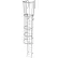 Tri-Arc 16 Step Steel Caged Walk Through Fixed Access Ladder, Gray