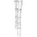 Tri-Arc 17 Step Steel Caged Walk Through Fixed Access Ladder, Gray