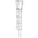 18 Step Steel Caged Walk Through Fixed Access Ladder, Gray - WLFC1218