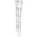 Tri-Arc 21 Step Steel Caged Walk Through Fixed Access Ladder, Gray