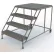 Tri-Arc Mobile 4 Step Steel 36"W X 36"L Work Platform Ladder Without Handrails