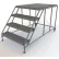 Tri-Arc Mobile 4 Step Steel 36"W X 48"L Work Platform Ladder Without Handrails