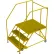 Tri-Arc 3 Step Mobile Work Platform 36"W x 36"L, 36" Handrails, Safety Yellow