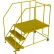 Tri-Arc 3 Step Mobile Work Platform 36"W x 48"L, 36" Handrails, Safety Yellow