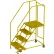 Tri-Arc 4 Step Mobile Work Platform 24"W x 24"L, 36" Handrails, Safety Yellow