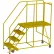 Tri-Arc 4 Step Mobile Work Platform 24"W x 48"L, 36" Handrails, Safety Yellow