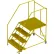 Tri-Arc 4 Step Mobile Work Platform 36"W x 36"L, 36" Handrails, Safety Yellow