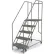 Tri-Arc Mobile 5 Step Steel 24"W X 24"L Work Platform Ladder, 800 Lb. Capacity